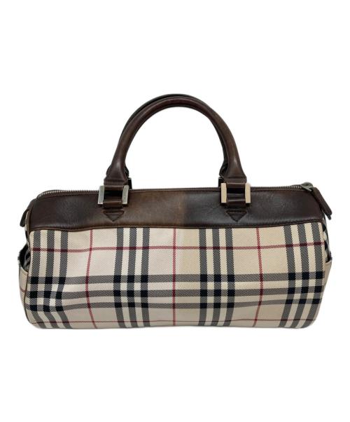 BURBERRY（バーバリー）BURBERRY (バーバリー) ノバチェックミニボストンバッグ ベージュの古着・服飾アイテム