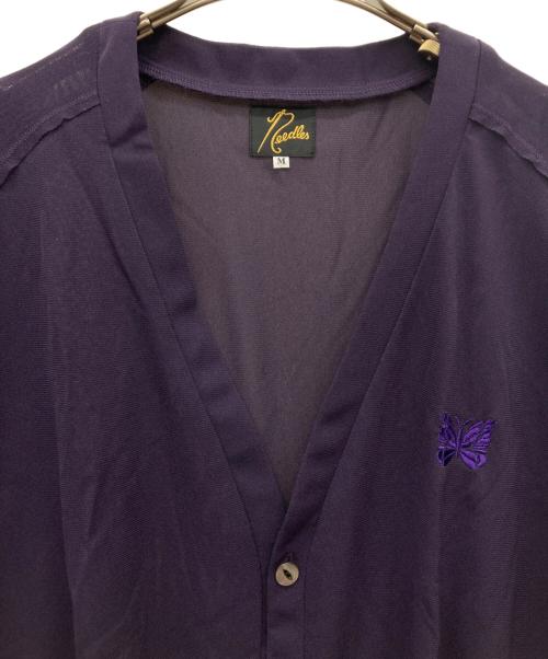 Needles（ニードルズ）Needles (ニードルズ) Poly Mesh V Neck Cardigan パープル サイズ:SIZE Mの古着・服飾アイテム