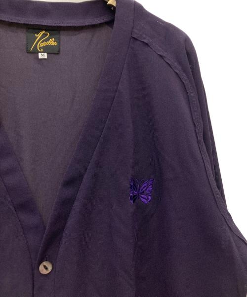 Needles（ニードルズ）Needles (ニードルズ) Poly Mesh V Neck Cardigan パープル サイズ:SIZE Mの古着・服飾アイテム