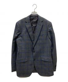 janecostellazion×LORO PIANA（ジャンコステラッツォーネ×ロロピアーナ）の古着「チェックテーラードジャケット」｜グレー