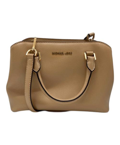 MICHAEL KORS（マイケルコース）MICHAEL KORS (マイケルコース) Savannah Small patenet Saffiano 2WAY ベージュの古着・服飾アイテム