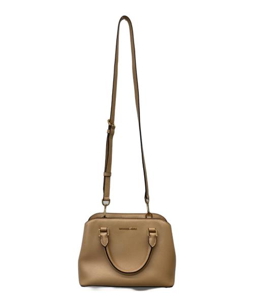 MICHAEL KORS（マイケルコース）MICHAEL KORS (マイケルコース) Savannah Small patenet Saffiano 2WAY ベージュの古着・服飾アイテム
