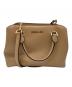MICHAEL KORS（マイケルコース）の古着「Savannah Small patenet Saffiano 2WAY」｜ベージュ