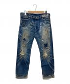 LEVI'Sリーバイス）の古着「エクストリーム カスタマイズド ボタンフライ デニムパンツ」｜インディゴ