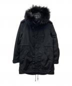BURBERRY BLACK LABELバーバリーブラックレーベル）の古着「ライナー付モッズコート」｜ブラック