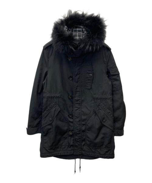 BURBERRY BLACK LABEL（バーバリーブラックレーベル）BURBERRY BLACK LABEL (バーバリーブラックレーベル) ライナー付モッズコート ブラック サイズ:Mの古着・服飾アイテム