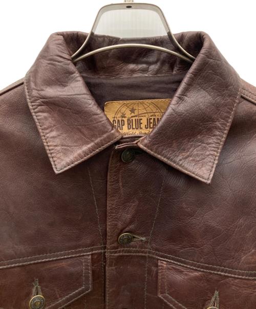 GAP BLUE JEANS（ギャップブルージーンズ）GAP BLUE JEANS (ギャップブルージーンズ) 3rd レザートラッカージャケット ブラウン サイズ:Ｓの古着・服飾アイテム