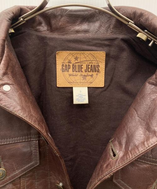 GAP BLUE JEANS（ギャップブルージーンズ）GAP BLUE JEANS (ギャップブルージーンズ) 3rd レザートラッカージャケット ブラウン サイズ:Ｓの古着・服飾アイテム