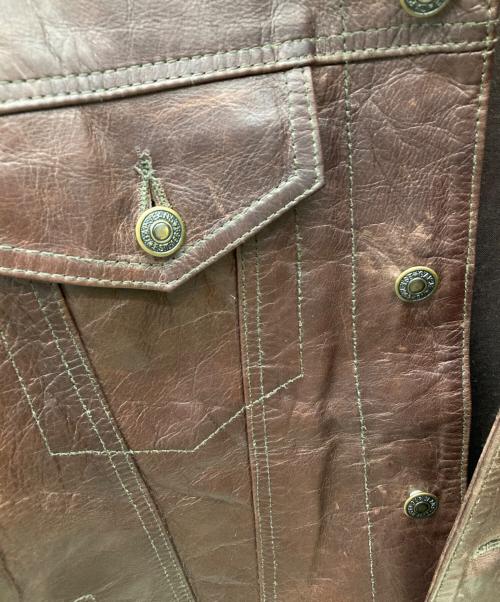 GAP BLUE JEANS（ギャップブルージーンズ）GAP BLUE JEANS (ギャップブルージーンズ) 3rd レザートラッカージャケット ブラウン サイズ:Ｓの古着・服飾アイテム