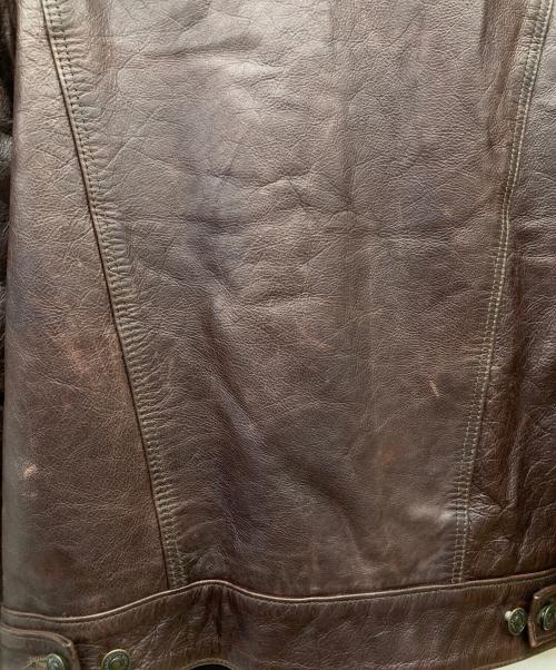 GAP BLUE JEANS（ギャップブルージーンズ）GAP BLUE JEANS (ギャップブルージーンズ) 3rd レザートラッカージャケット ブラウン サイズ:Ｓの古着・服飾アイテム