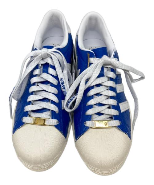 adidas（アディダス）adidas (アディダス) A BATHING APE (アベイシングエイプ) SUPERSTAR V ブルー サイズ:26 未使用品の古着・服飾アイテム