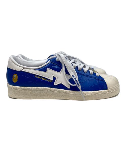 adidas（アディダス）adidas (アディダス) A BATHING APE (アベイシングエイプ) SUPERSTAR V ブルー サイズ:26 未使用品の古着・服飾アイテム