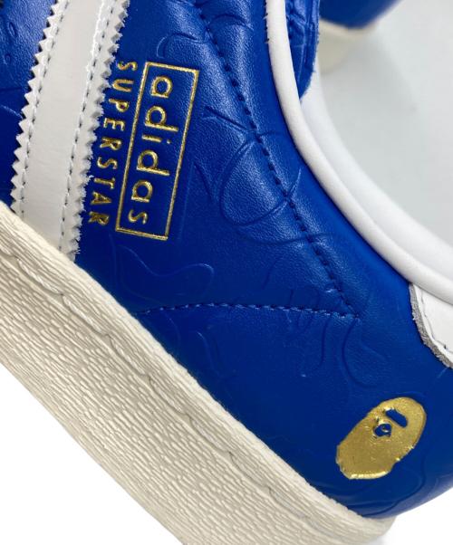 adidas（アディダス）adidas (アディダス) A BATHING APE (アベイシングエイプ) SUPERSTAR V ブルー サイズ:26 未使用品の古着・服飾アイテム