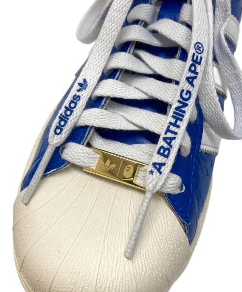 adidas（アディダス）adidas (アディダス) A BATHING APE (アベイシングエイプ) SUPERSTAR V ブルー サイズ:26 未使用品の古着・服飾アイテム