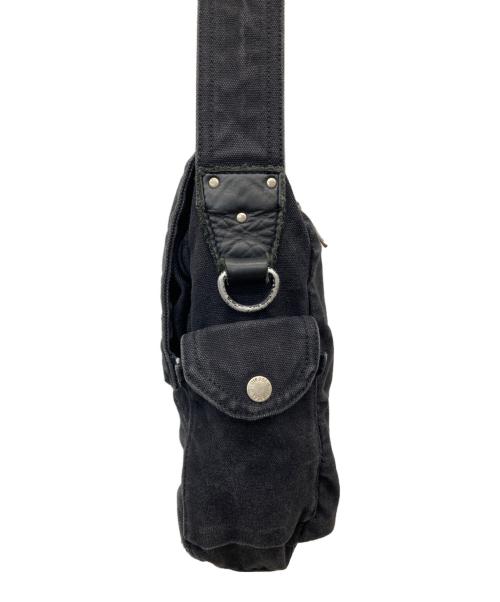 DIESEL（ディーゼル）DIESEL (ディーゼル) キャンバスショルダーバッグ ブラックの古着・服飾アイテム