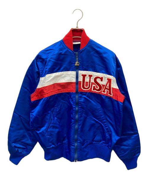 STARTER（スターター）STARTER (スターター) 80's Olympics Satin Jacket ブルー サイズ:Mの古着・服飾アイテム