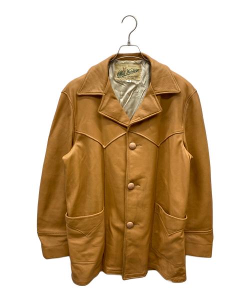 Mid Western（ミッド ウエスタン）Mid Western (ミッド ウエスタン) ディアスキンテーラードジャケット ベージュ サイズ:44の古着・服飾アイテム