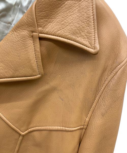 Mid Western（ミッド ウエスタン）Mid Western (ミッド ウエスタン) ディアスキンテーラードジャケット ベージュ サイズ:44の古着・服飾アイテム