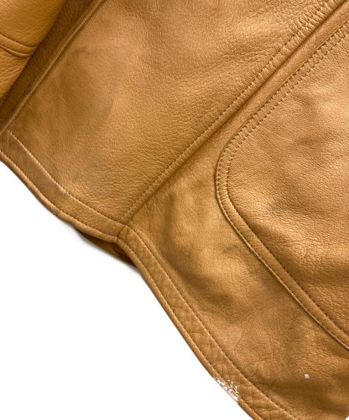 Mid Western（ミッド ウエスタン）Mid Western (ミッド ウエスタン) ディアスキンテーラードジャケット ベージュ サイズ:44の古着・服飾アイテム