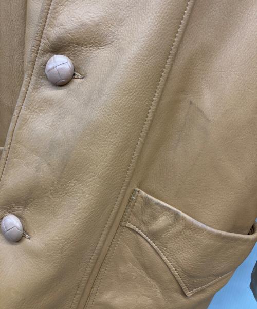 Mid Western（ミッド ウエスタン）Mid Western (ミッド ウエスタン) ディアスキンテーラードジャケット ベージュ サイズ:44の古着・服飾アイテム