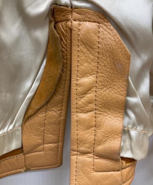 Mid Western（ミッド ウエスタン）Mid Western (ミッド ウエスタン) ディアスキンテーラードジャケット ベージュ サイズ:44の古着・服飾アイテム