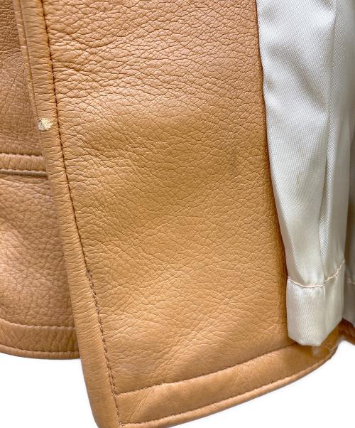 Mid Western（ミッド ウエスタン）Mid Western (ミッド ウエスタン) ディアスキンテーラードジャケット ベージュ サイズ:44の古着・服飾アイテム