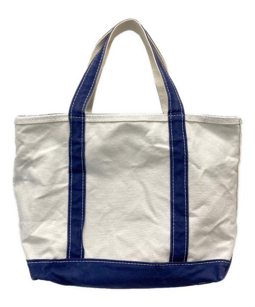 L.L.Bean（エルエルビーン）L.L.Bean (エルエルビーン) Boat and Tote Zip-Top アイボリー×ネイビーの古着・服飾アイテム