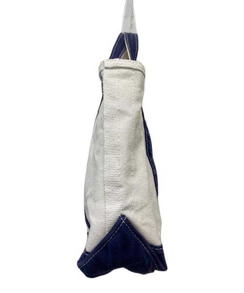 L.L.Bean（エルエルビーン）L.L.Bean (エルエルビーン) Boat and Tote Zip-Top アイボリー×ネイビーの古着・服飾アイテム
