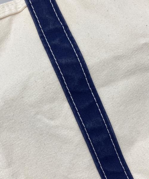 L.L.Bean（エルエルビーン）L.L.Bean (エルエルビーン) Boat and Tote Zip-Top アイボリー×ネイビーの古着・服飾アイテム