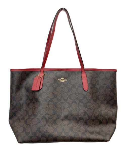 COACH（コーチ）COACH (コーチ) シグネチャー トートバッグ ブラウンの古着・服飾アイテム