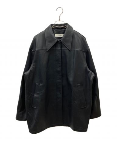 中古・古着通販】anuke (アンヌーク) Ecoleather Over Jacket ブラック