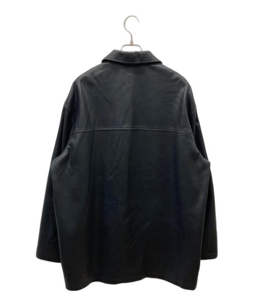 anuke（アンヌーク）anuke (アンヌーク) Ecoleather Over Jacket ブラック サイズ:36の古着・服飾アイテム