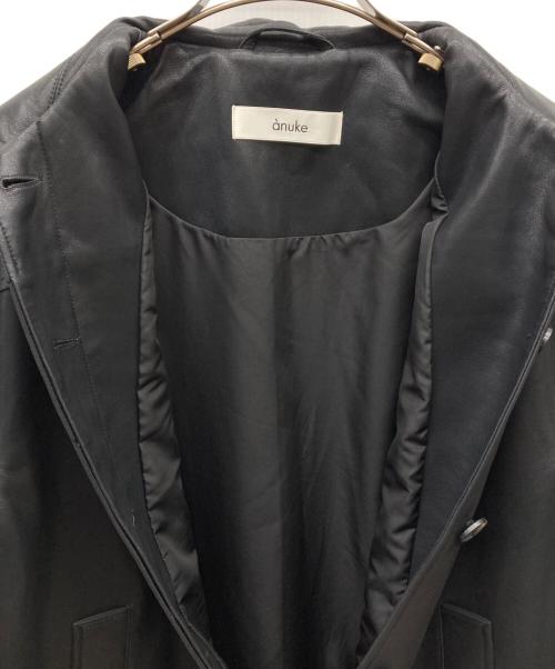 anuke（アンヌーク）anuke (アンヌーク) Ecoleather Over Jacket ブラック サイズ:36の古着・服飾アイテム