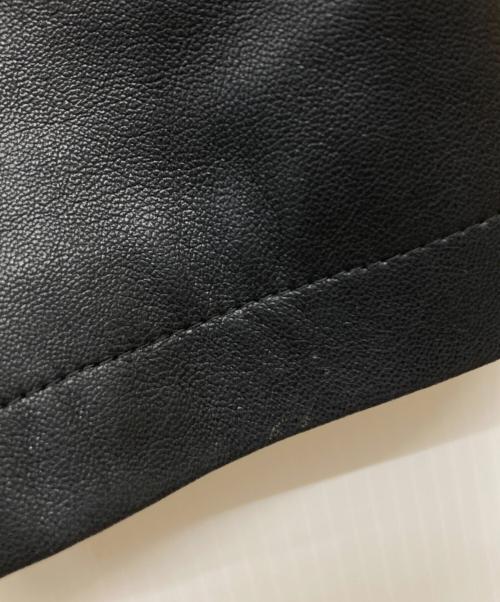 anuke（アンヌーク）anuke (アンヌーク) Ecoleather Over Jacket ブラック サイズ:36の古着・服飾アイテム