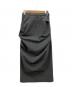 yenn（イエン）の古着「UNEVEN DRAPED SKIRT」｜ブラック