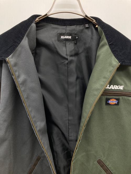 X-LARGE（エクストララージ）X-LARGE (エクストララージ) Dickies (ディッキーズ) WORK JACKET ブラウン×オリーブ サイズ:Mの古着・服飾アイテム