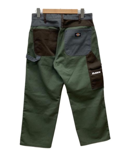 X-LARGE（エクストララージ）X-LARGE (エクストララージ) Dickies (ディッキーズ) WORK PANTS ブラウン×オリーブ サイズ:W32の古着・服飾アイテム
