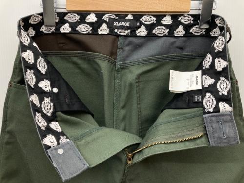 X-LARGE（エクストララージ）X-LARGE (エクストララージ) Dickies (ディッキーズ) WORK PANTS ブラウン×オリーブ サイズ:W32の古着・服飾アイテム