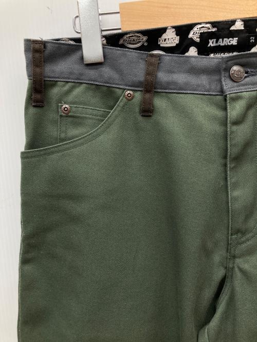 X-LARGE（エクストララージ）X-LARGE (エクストララージ) Dickies (ディッキーズ) WORK PANTS ブラウン×オリーブ サイズ:W32の古着・服飾アイテム