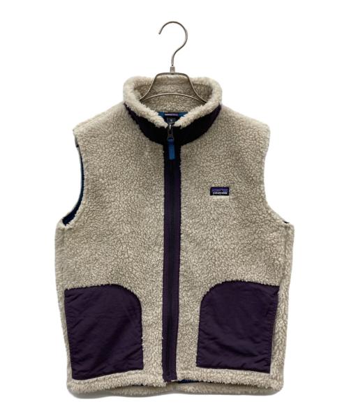 Patagonia（パタゴニア）Patagonia (パタゴニア) Retro-X Vest ホワイト×パープル サイズ:XLの古着・服飾アイテム