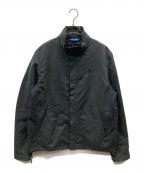 POLO GOLFポロ ゴルフ）の古着「レザー切替スイングトップ」｜ブラック