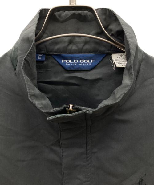 POLO GOLF（ポロ ゴルフ）POLO GOLF (ポロ ゴルフ) レザー切替スイングトップ ブラック サイズ:Mの古着・服飾アイテム