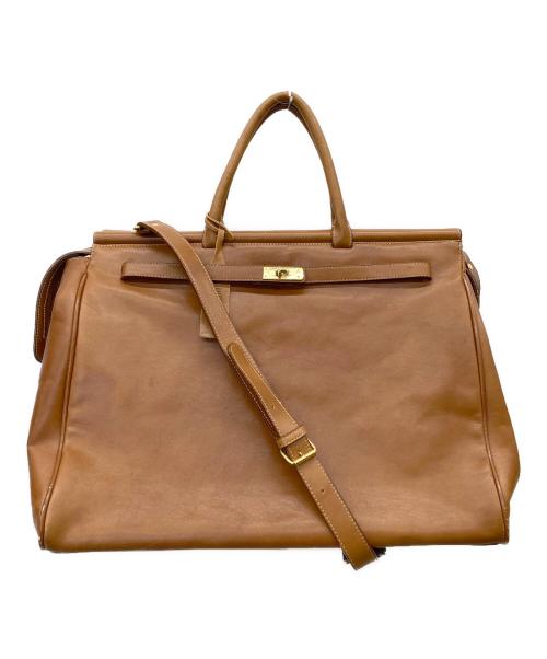 Luna Borsa（ルナボルサ）Luna Borsa (ルナボルサ) レザーボストンバッグ ブラウンの古着・服飾アイテム