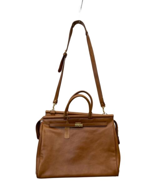 Luna Borsa（ルナボルサ）Luna Borsa (ルナボルサ) レザーボストンバッグ ブラウンの古着・服飾アイテム