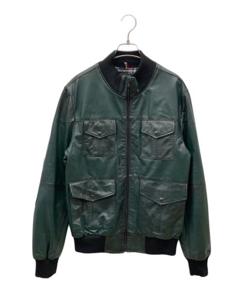 VERA PELLE（ベラペレ）VERA PELLE (ベラペレ) レザージャケット グリーン サイズ:Lの古着・服飾アイテム