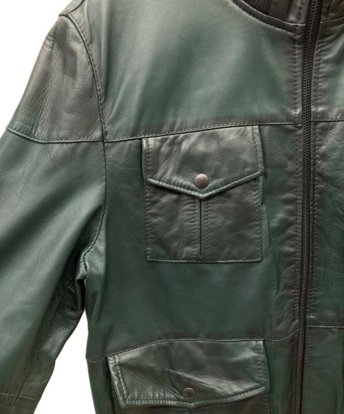 VERA PELLE（ベラペレ）VERA PELLE (ベラペレ) レザージャケット グリーン サイズ:Lの古着・服飾アイテム