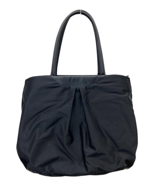 agnes b voyage（アニエスベーボヤージュ）agnes b voyage (アニエスベーボヤージュ) レザー切替ナイロントートバッグ ブラックの古着・服飾アイテム
