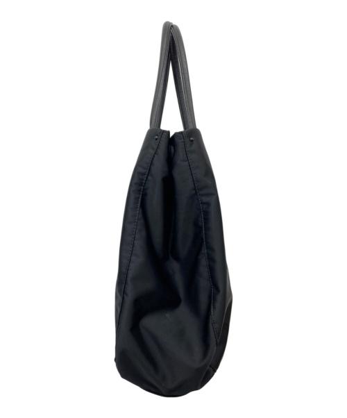 agnes b voyage（アニエスベーボヤージュ）agnes b voyage (アニエスベーボヤージュ) レザー切替ナイロントートバッグ ブラックの古着・服飾アイテム
