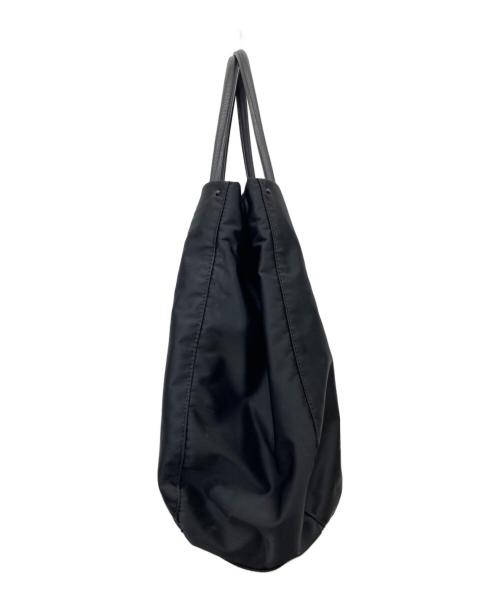 agnes b voyage（アニエスベーボヤージュ）agnes b voyage (アニエスベーボヤージュ) レザー切替ナイロントートバッグ ブラックの古着・服飾アイテム