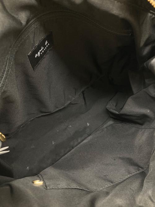 agnes b voyage（アニエスベーボヤージュ）agnes b voyage (アニエスベーボヤージュ) レザー切替ナイロントートバッグ ブラックの古着・服飾アイテム